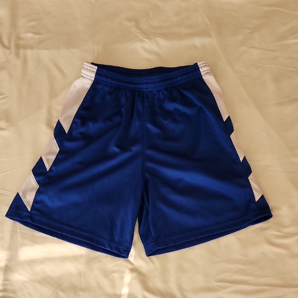 Blue Athletic Boys Shorts. Size Youth Large